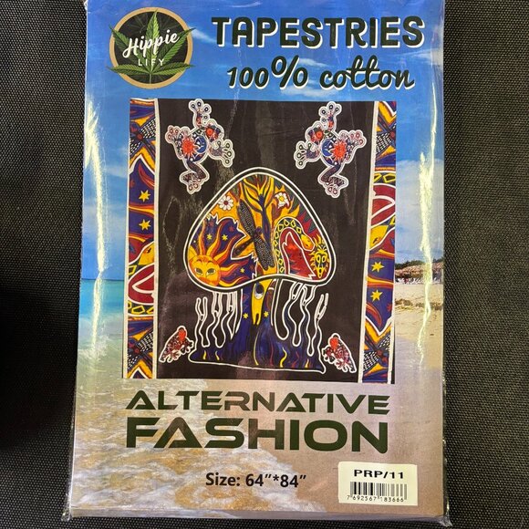 Cotton Mushroom Tapestry – 64” x 84” - Picture 2 of 2